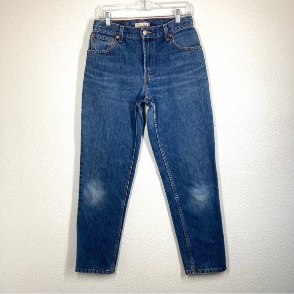 Vintage 90s Levi's 550 Baggy Tapered Fit Mom Jeans Blue Baggy High Waist Mexico - Picture 2 of 16